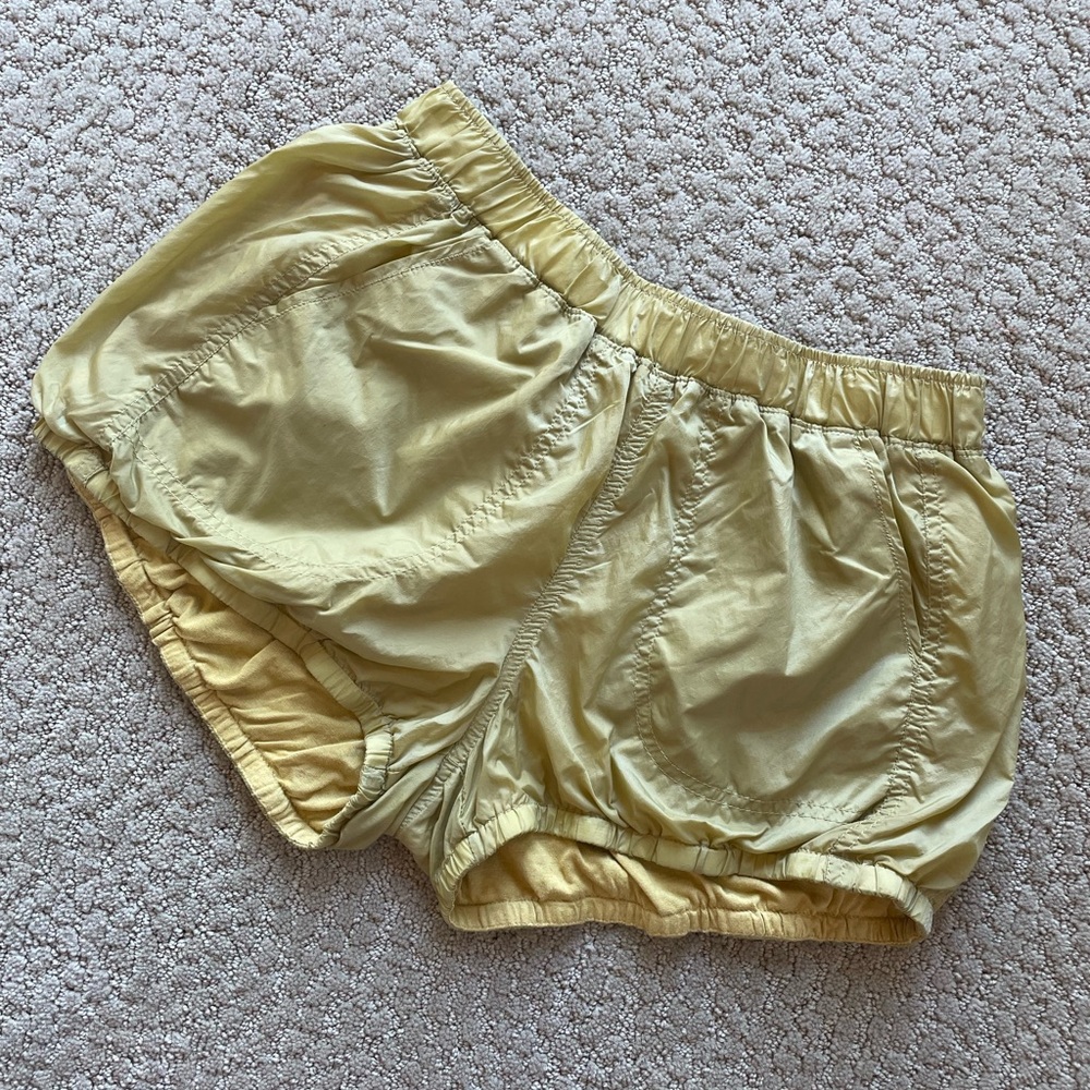 Free People Movement green parachute shorts